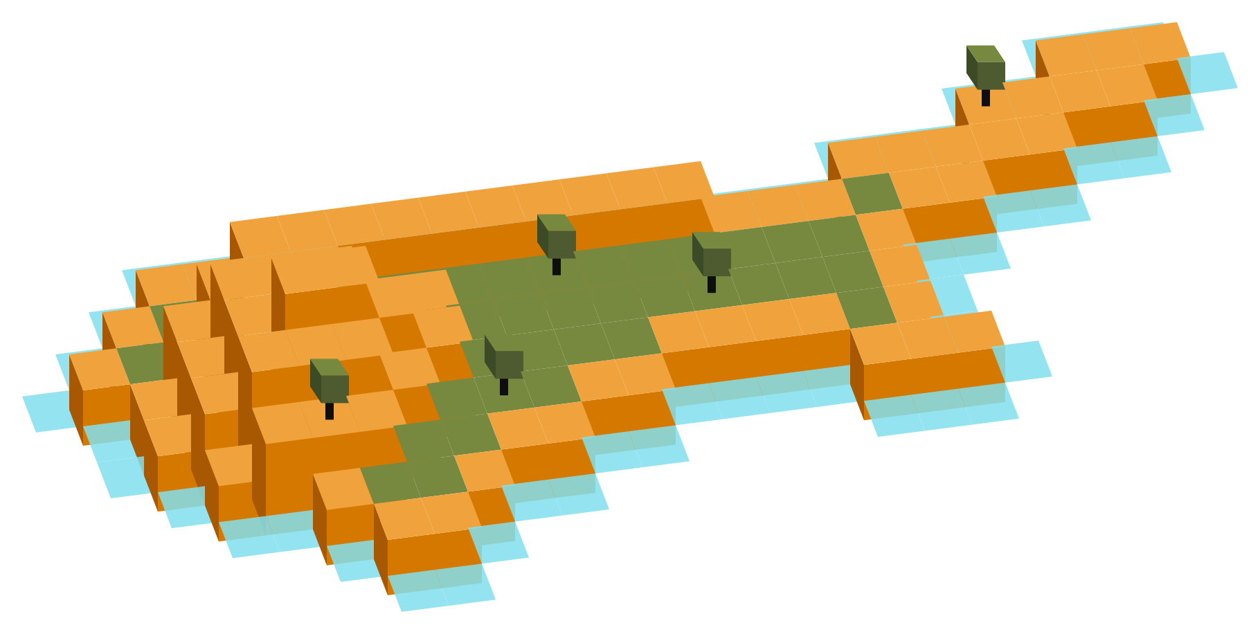 Voxel Cyprus island